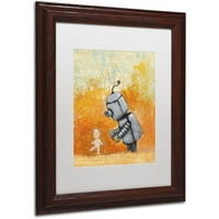 Трговска марка ликовна уметност „чувар“ платно уметност од Крег Снодграс, бел мат, дрвена рамка