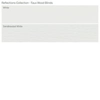 Колекција за прилагодени рефлексии, 2 Бесплатни ролетни од дрво од дрво, песочна бела боја, должина од 54 ширина 48