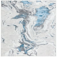 Апстрактна мермерна област на Амелија Морвен, сива сина боја, 4'5 6'5