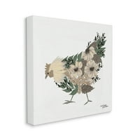 Tuphell Industries Floral Design Chicken Farm Arrance Arancement Gallery Wrapped Canvas Print Wall Art, Дизајн од Микеле Норман