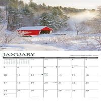 Willow Creek Press Прекрасен календар на wallидот во Нова Англија