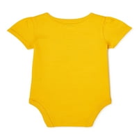 Garanimals Бебе девојки најдобро бебе некогаш графички телесен ракав со краток ракав, големини 0 3М-24м