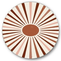 DesignArt 'зрачи геометриско сонце' модерна метална wallидна уметност - диск од 36