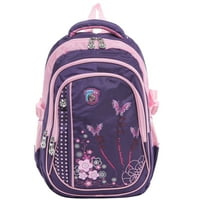 Mggear Butterfly Sudent School Bag Bag Детска ранец виолетова