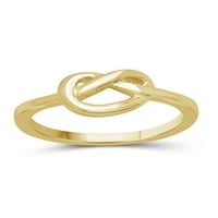 Jewelersclub 14k злато над сребрен loveубовен јазол пријателство прстен за жени