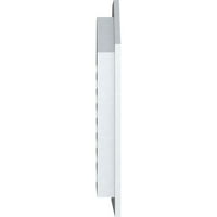 Ekena Millwork 16 W 14 H октагонален врвен гејбл функционален, PVC Gable отвор со 1 4 рамка за рамна трим