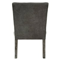 Странично столче Кармелина, сет во сив и исушен сив даб