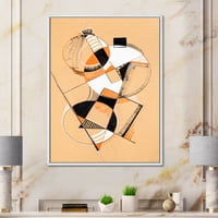 DesignART 'Апстрактни композиции на обоени геометриски V' модерна врамена платно wallидна уметност печатење