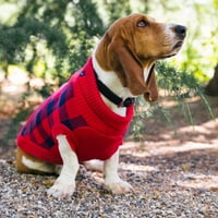 Гап домашно милениче, облека за кучиња, црвен џемпер од карирано милениче од кариран