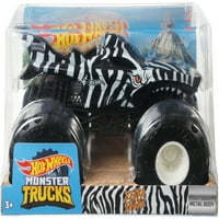 Hotешки тркала чудовишта камиони Зебра ајкула 1: Скала со асортиман за играчки со асортиман на скала