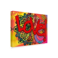Трговска марка ликовна уметност „Loveубов јас“ платно уметност од Дин Русо
