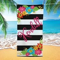 Цветни и ленти кадифен крпа за плажа