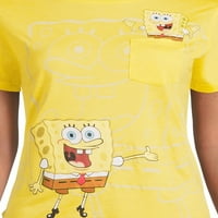 Spongebob SquarePantsенска графичка маица со краток ракав