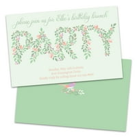 Персонализирани цветни писма за покана за роденден за возрасни