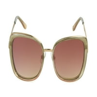 Зглобот Грант за женски кафеави огледални плоштад очила за сонце L06