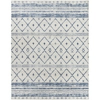 Уметнички ткајачи племенски килим за глобално подрачје, темно сина боја