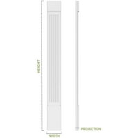 6 W 108 H 2 P два еднакви подигнати панели PVC Pilaster W Стандарден капитал и база