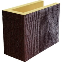 Ekena Millwork 8 H 10 D 60 W Rough Sawn Fau Wood Camplace Mantel Kit W alamo Corbels, Premium Mahogany