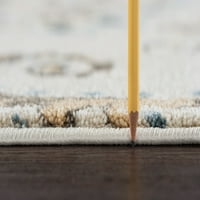 Транзициска површина килим цветна крема, беж затворен распрскувач лесен за чистење