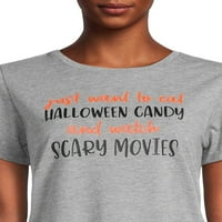 Movieенски Ноќ на вештерките ноќно графичко мета, есенски маица со кратки ракави од пат за да славиме, големини S-3XL