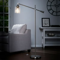 Едисон Подна ламба, современ стил, четкан никел, вклучена сијалица