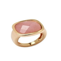 Лажички женски 14 килограми злато-позлатени розови кварцни прстени