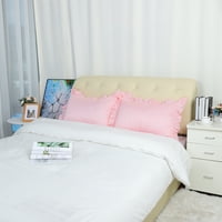 Единствени поволни цени со 4 парчиња сатенски разгалени перници за перници, евро, розова