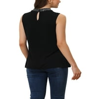 Единствени поволни цени, женски секвенци на вратот на вратот, без ракави предни блузи, предни блузи