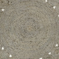 Уметнички ткајачи зачудувачки Taupe Transation 8 ’килим со тркалезно подрачје