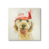 Tuphely Fun Fun Dog Flag Flages Hat Hat Animal & Insects, галерија за сликање, завиткано платно печатење wallидна