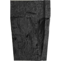 Ekena Millwork 6 H 6 D 48 W Hand Hewn Fau Wood Camplace Mantel Kit со Ashford Corbels, изгорена мед роса