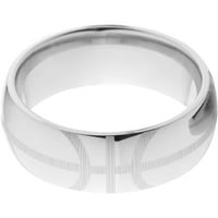 Полу-круг титаниумски прстен со кошаркарски ласер