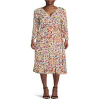 Фустан за завиткување на женски печатење на плажа