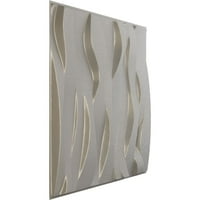 Ekena Millwork 5 8 W 5 8 H Riverbank Endurawall Декоративен 3Д wallиден панел, текстурирано метално сребро