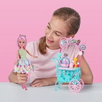 Sparkle Girlz Unicorn Princess Princess Sweet Delights Cart Doll поставена од Зуру