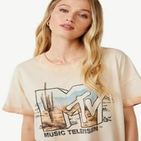 Изматете ја графичката маица на Sketsенска пустинска маица MTV со кратки ракави
