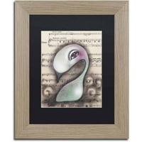 Трговска марка ликовна уметност „лебед“ платно уметност од Абрил Андрејд, црна мат, рамка за бреза