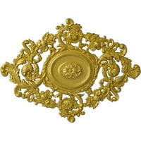 1 2 W 3 8 H 1 2 P Katheryn тавански медалјон, богато злато со рачно насликано