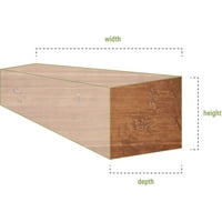 Ekena Millwork 8 H 10 D 60 W Pecky Cypress Fau Wood Camply Mantel, Premium Aded
