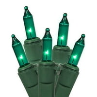 Сет на зелени мини Божиќни светла - Зелена жица