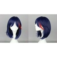 Уникатни поволни цени за човечки перики за коса за жени дама 16 сини црвени перики со капаче за перика