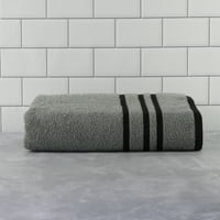 Основна колекција на бања - единечна крпа за бања, сива лента