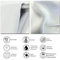 DesignArt 'сив, бел и бел мермер акрилик ix' модерен панел за завеси за затемнување