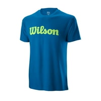 Машка маица со маичка за машка скрипта, империјална сина остра зелена боја