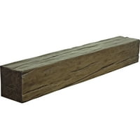 Ekena Millwork 6 H 6 D 48 W Riverwood Fau Wood Camply Mantel, Premium Walnut