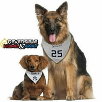 Миленичиња Прва MLBPA Gleyber Torres Reversible Dog Bandana - лиценцирана, реверзибилна миленичиња бандана