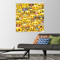 Emoji - Изрази wallиден постер со дрвена магнетна рамка, 22.375 34