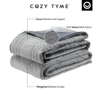 Naiser памучно пондерирано ќебе - килограми, мирно спиење, ватирана обвивка, 72 80