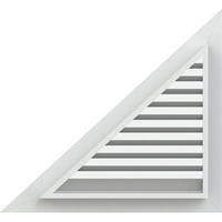 Ekena Millwork 20 W 5 8 H десен триаголник Gable Vent - Функционален терен на десната страна, PVC Gable Vent