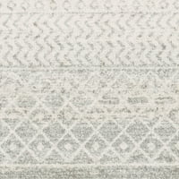 Уметнички ткајачи Елазиз Геометриска област килим, надвор од бела, 6 'рунда